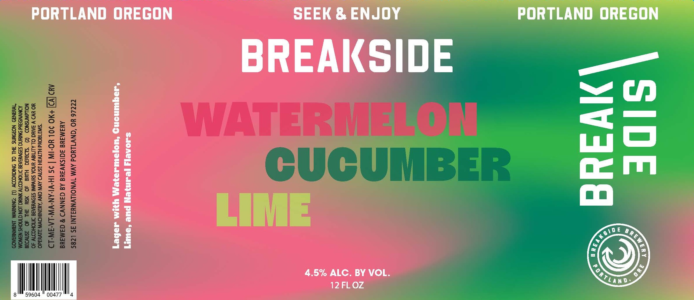 TABC label artwork for Watermelon Cucumber Lime