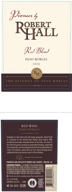TABC label artwork for ROBERT HALL