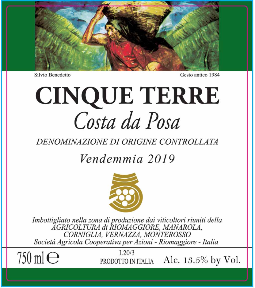 TABC label artwork for Agricoltura Di Riomaggiore Costa Da Posa