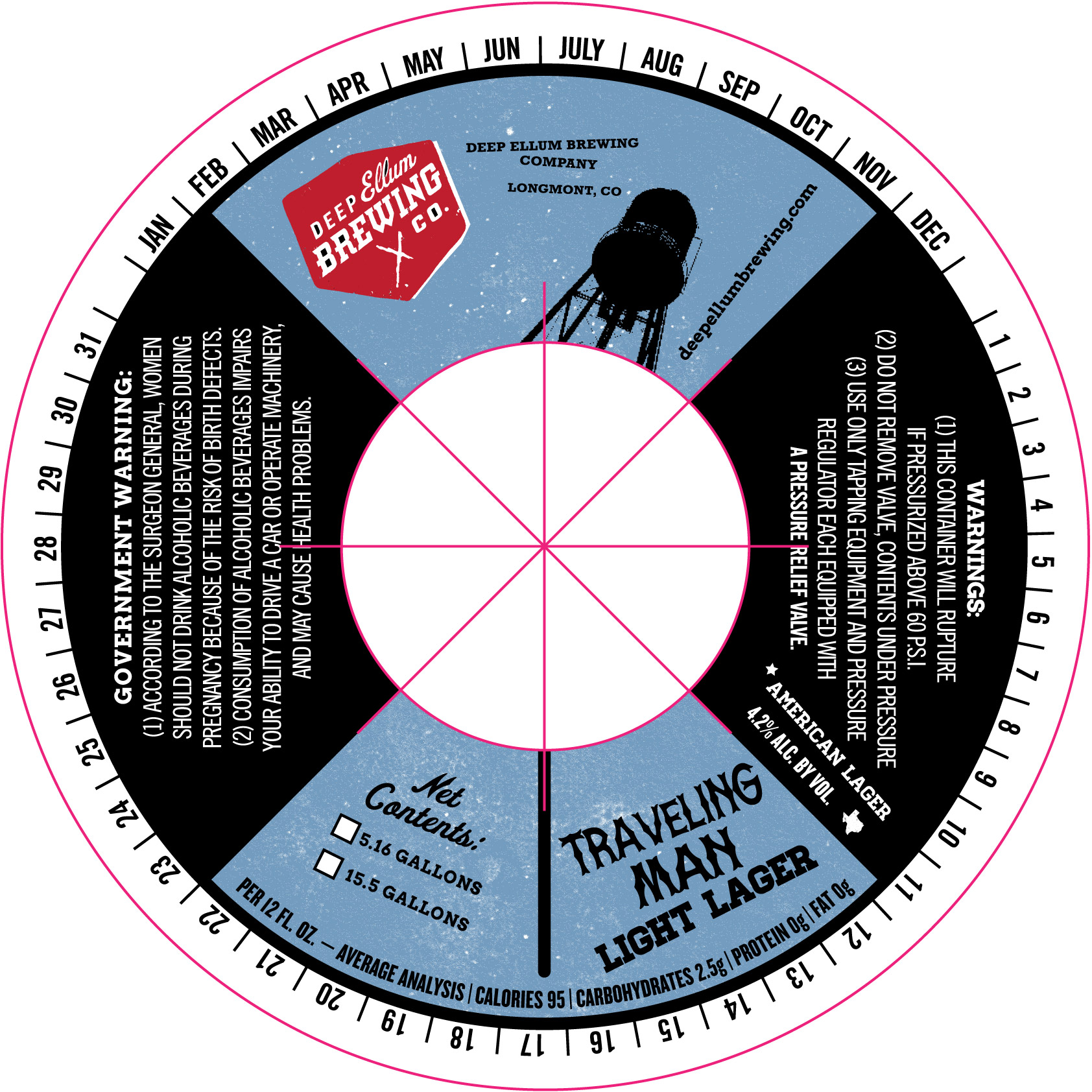 TABC label artwork for DEEP ELLUM BREWING CO TRAVELING MAN