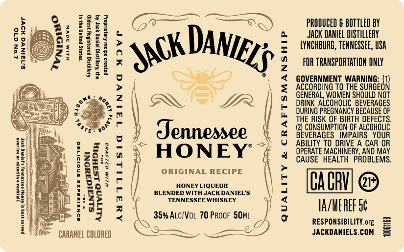 TABC label artwork for Jack Daniel’s Tennessee Honey
