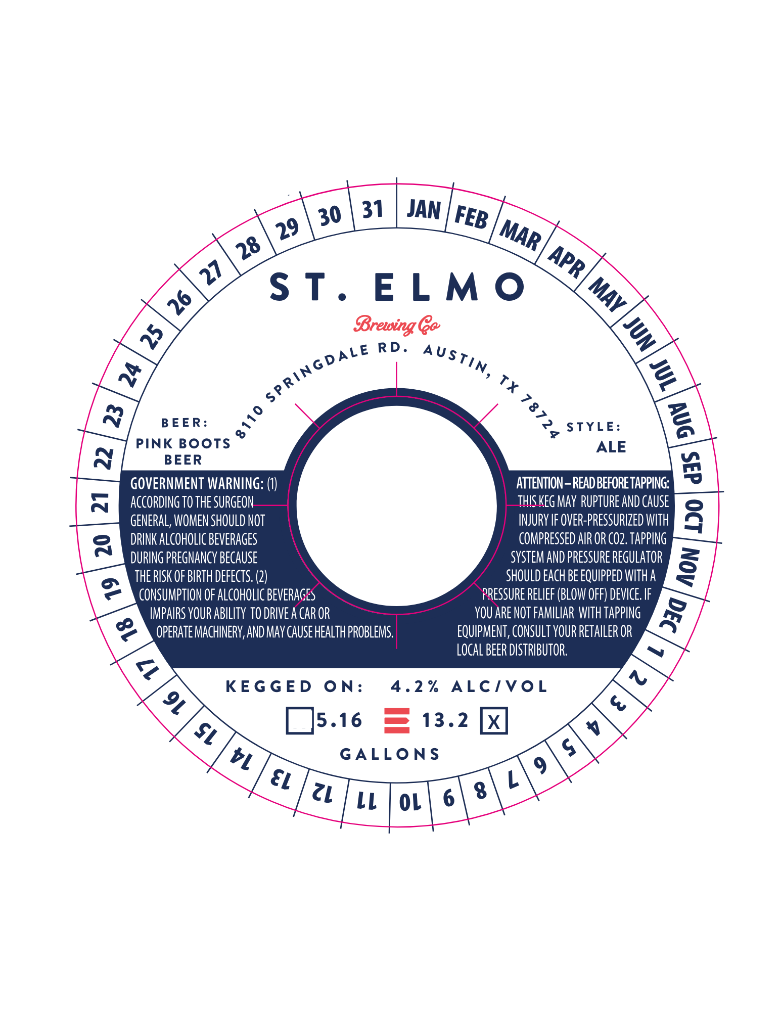 TABC label artwork for Pink Boots