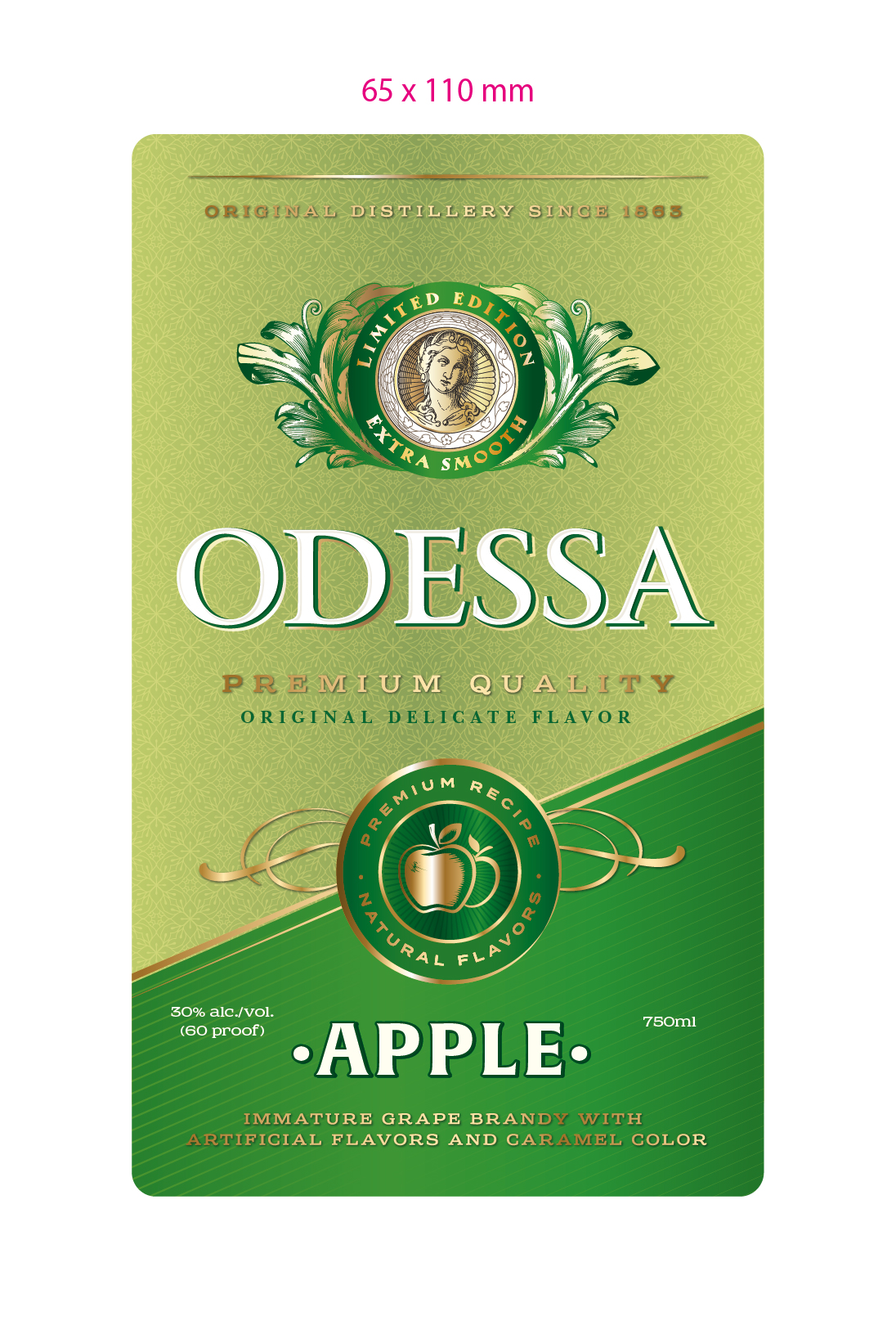 TABC label artwork for ODESSA APPLE