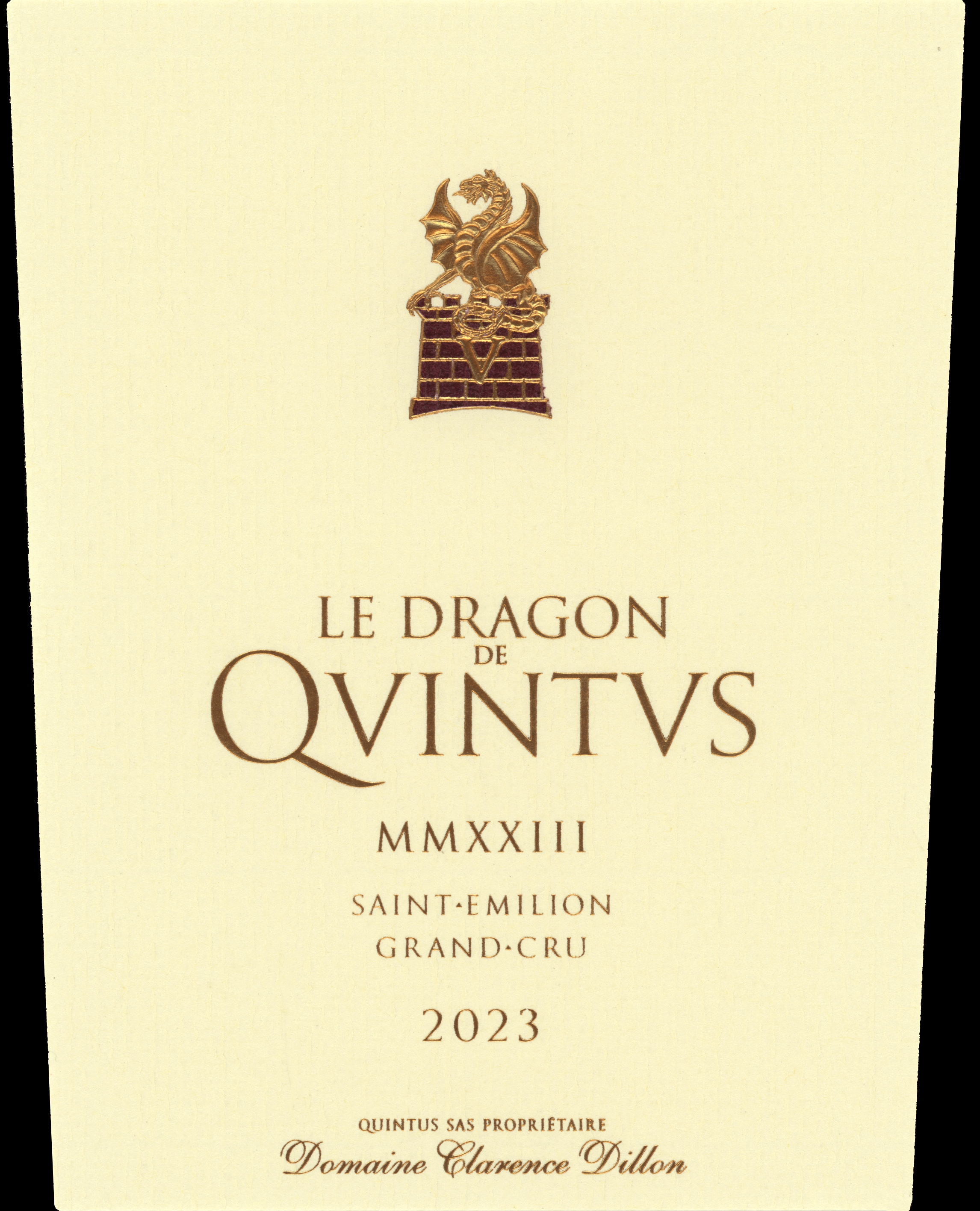 TABC label artwork for Le Dragon de Quintus