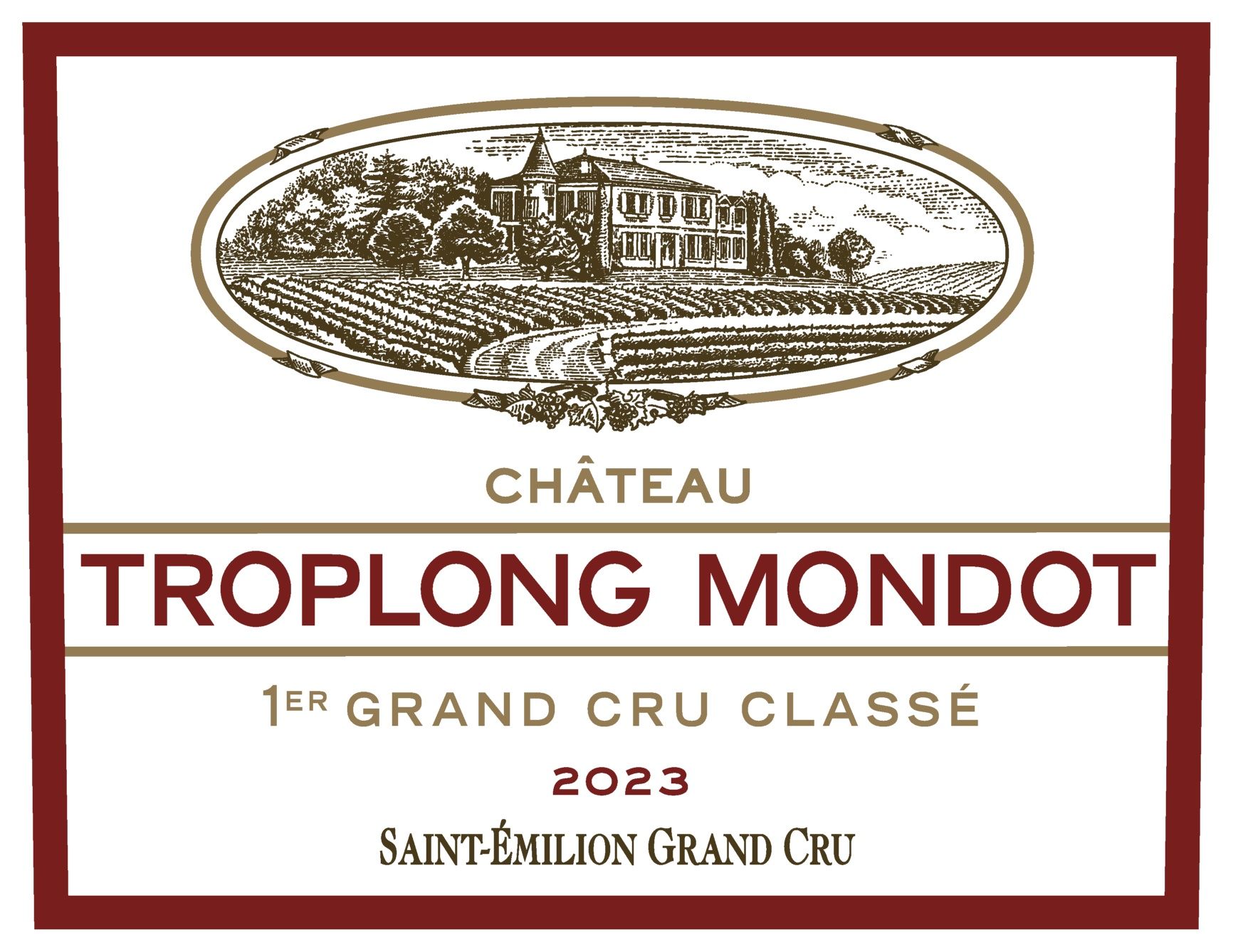 TABC label artwork for Chateau Troplong Mondot