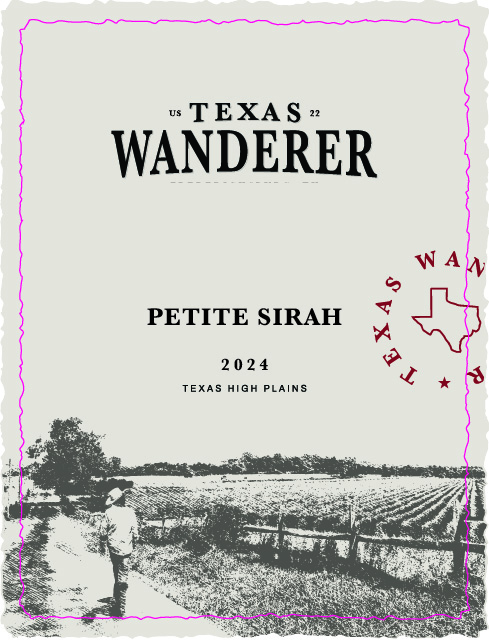 TABC label artwork for Texas Wanderer Wines Petite Sirah