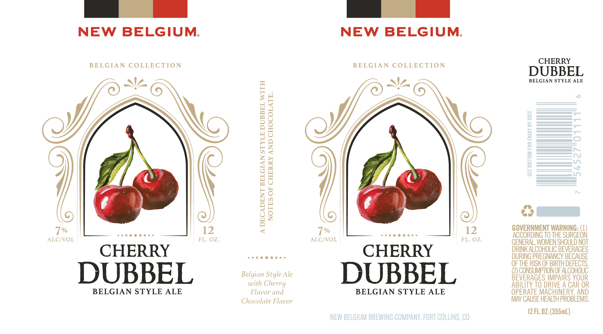 TABC label artwork for CHERRY DUBBEL