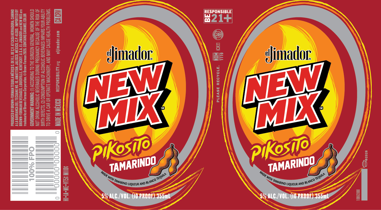 TABC label artwork for el Jimador New Mix Pikosito