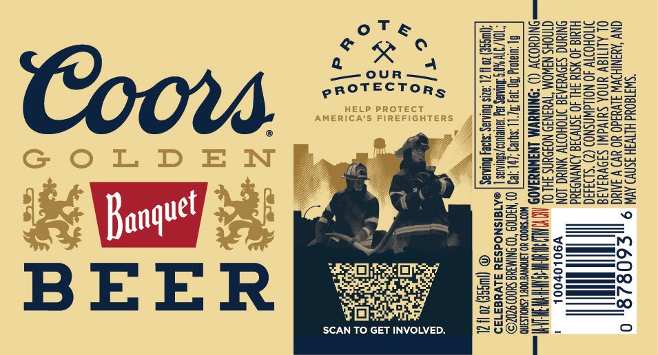 TABC label artwork for Coors Banquet (POP promo label-A)