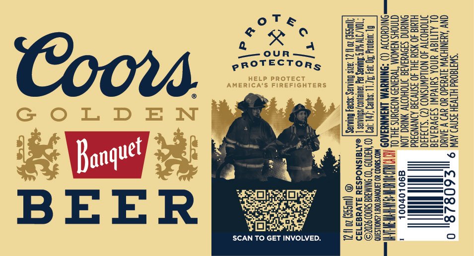 TABC label artwork for Coors Banquet (POP promo label-B)