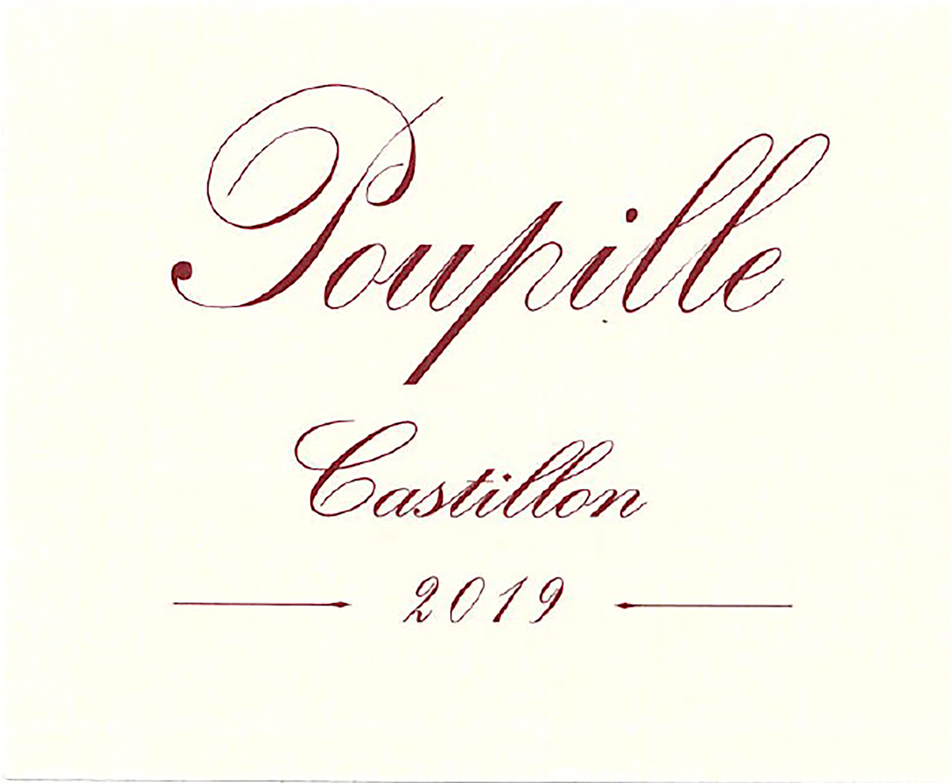 TABC label artwork for Poupille Castillon Cotes Bordeaux