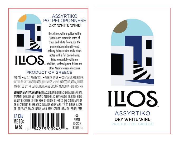 TABC label artwork for ILIOS ASSYRTIKO