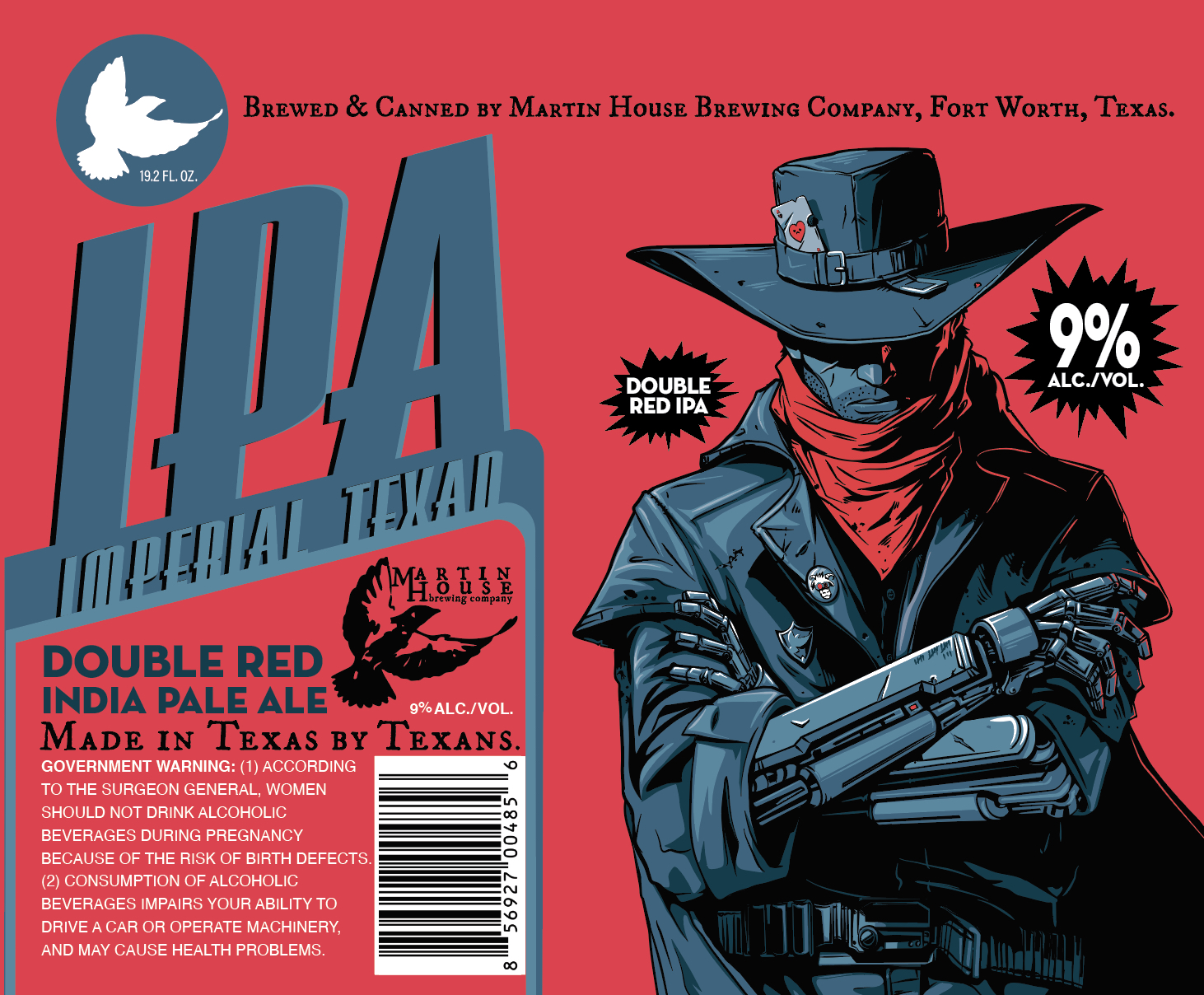 TABC label artwork for Imperial Texan 19.2oz Can