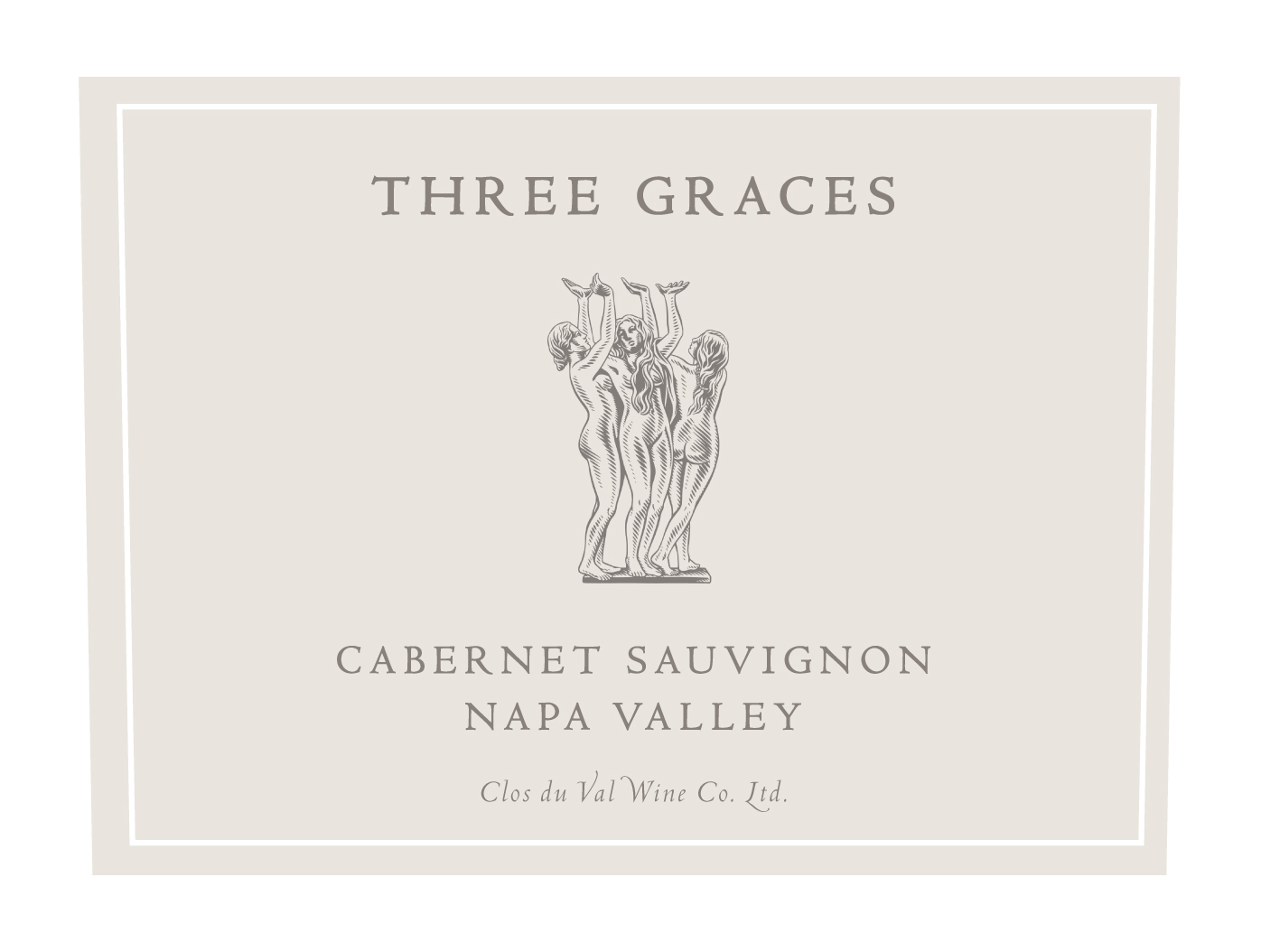 TABC label artwork for Clos du Val Three Graces Cabernet Sauvignon Napa Valley