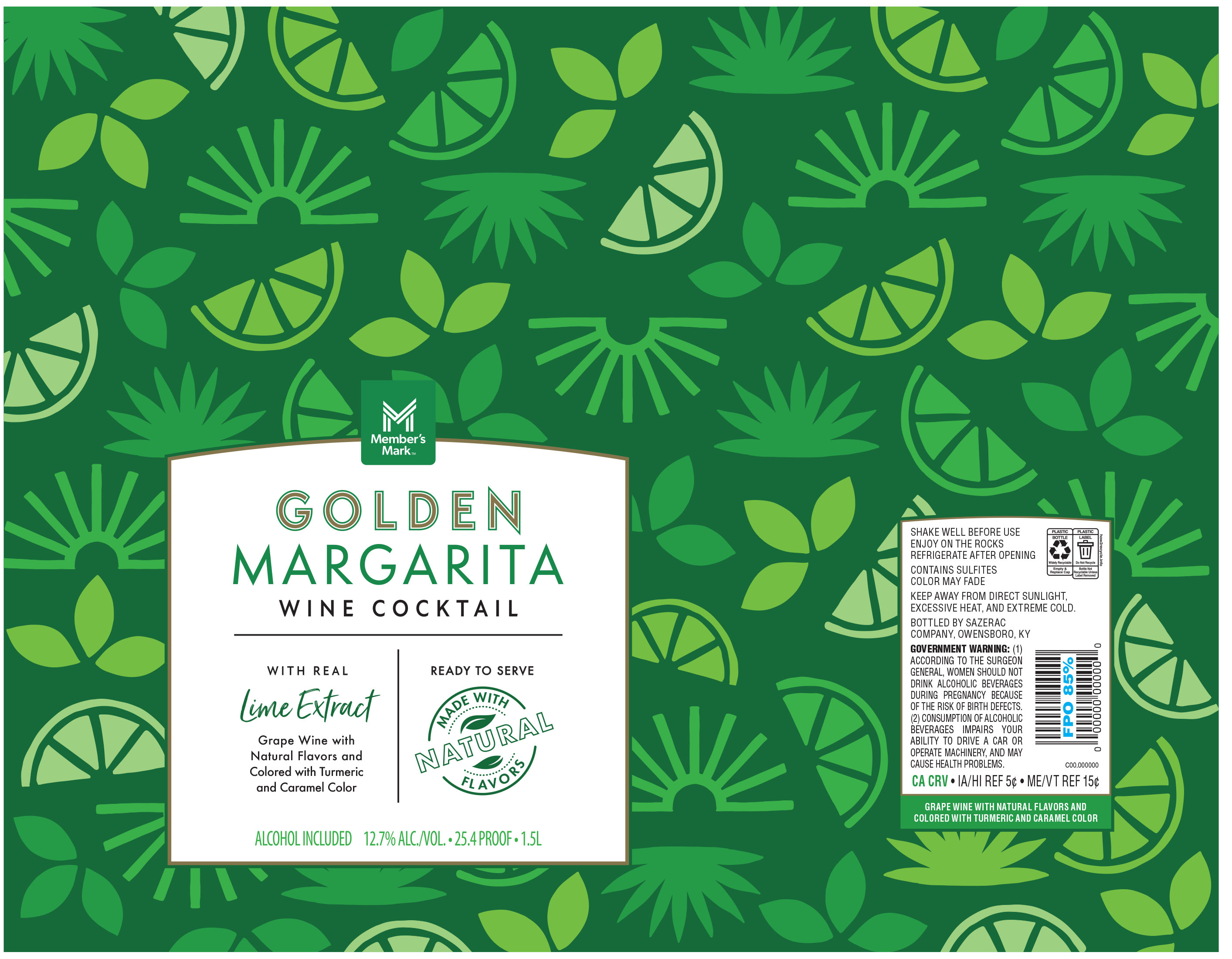 TABC label artwork for Member's Mark Golden Margarita Wine Cocktail