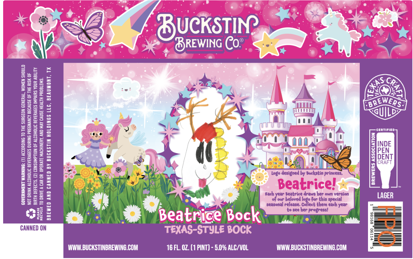 TABC label artwork for Beatrice Bock