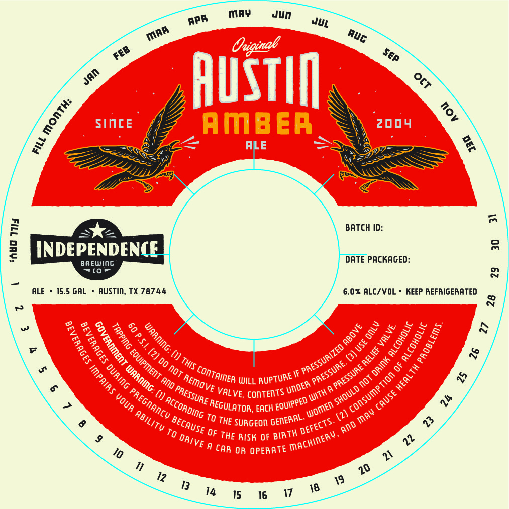 TABC label artwork for Austin Amber (Keg)