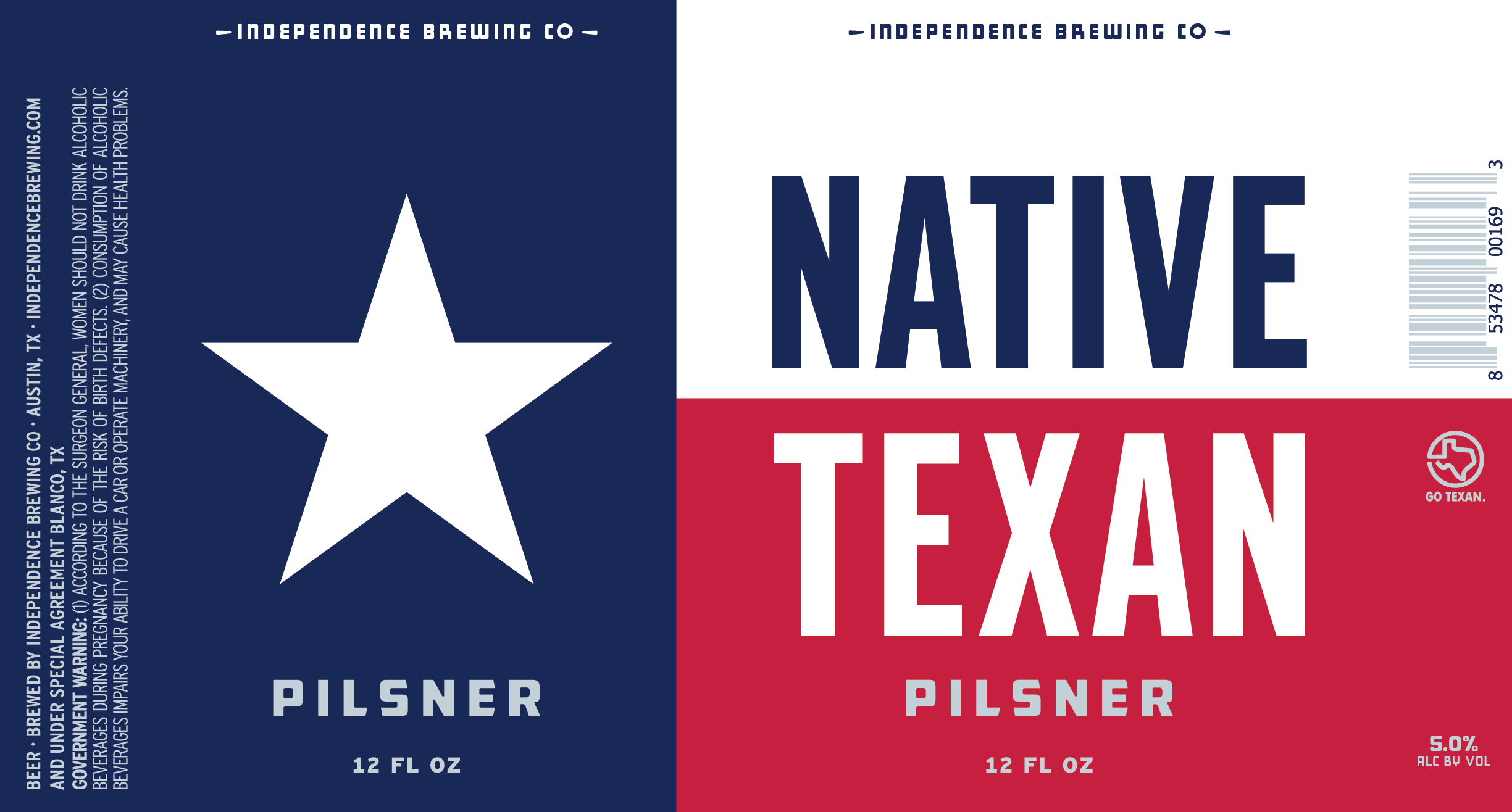 TABC label artwork for Native Texan