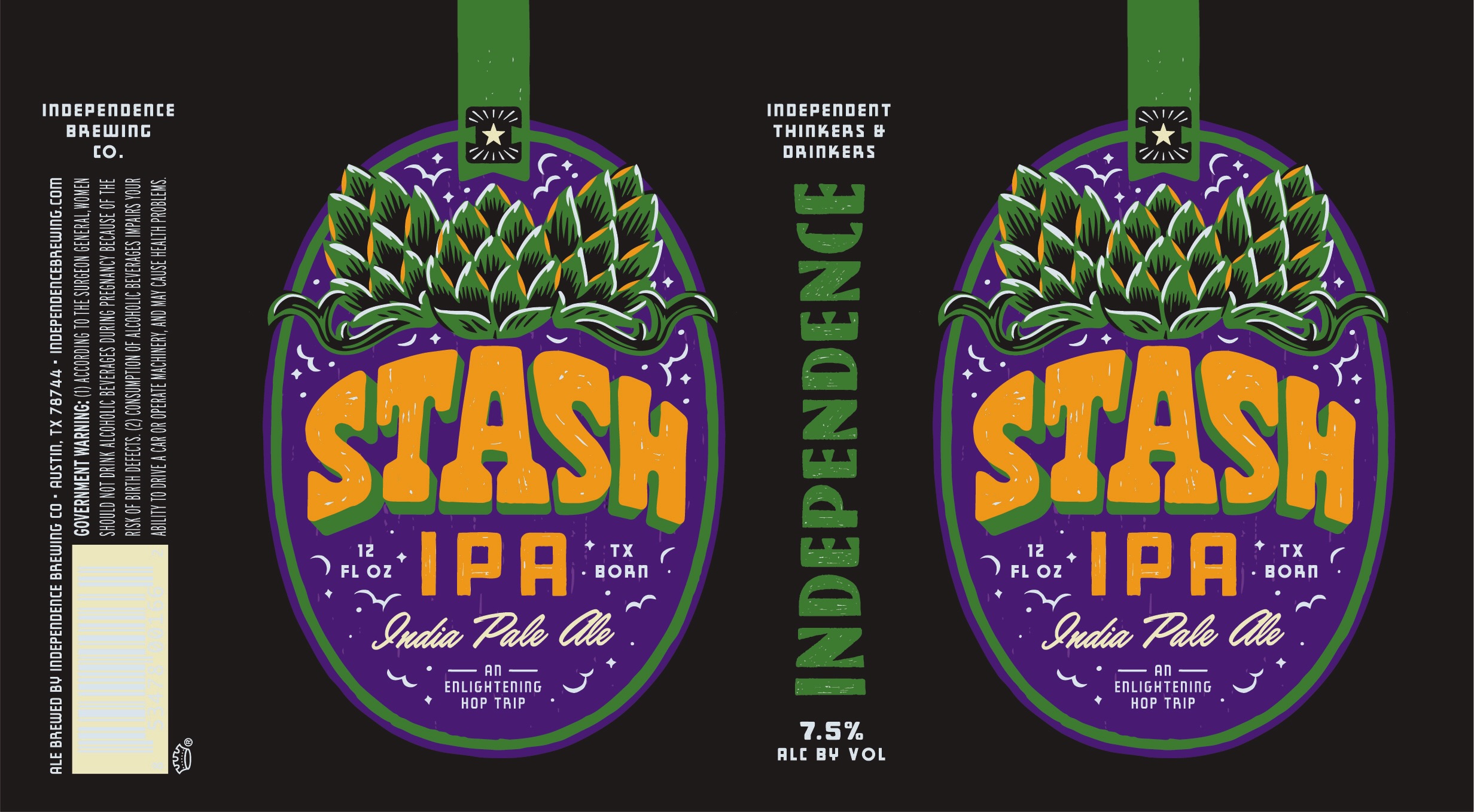 TABC label artwork for Stash IPA