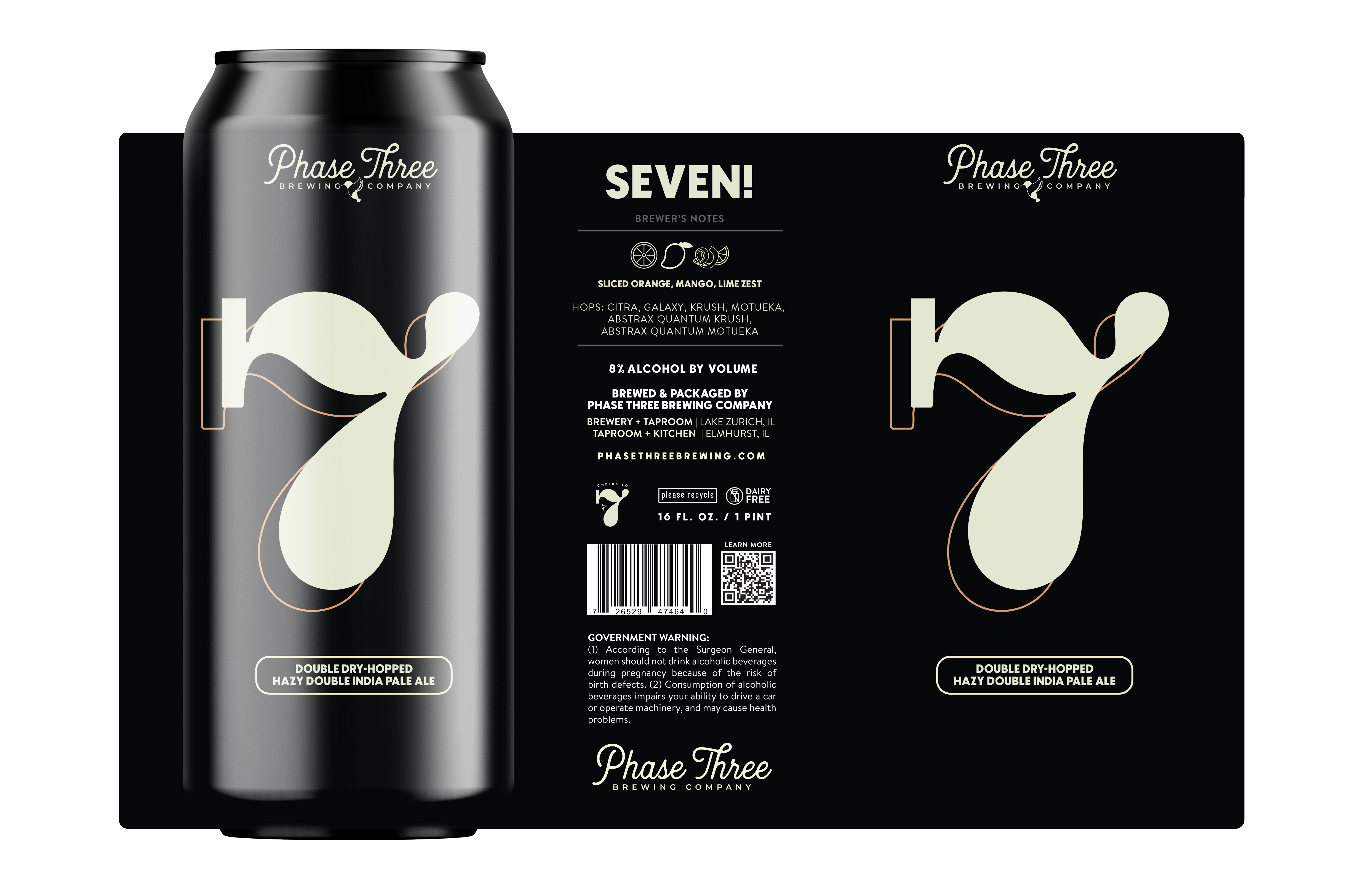 TABC label artwork for Seven!