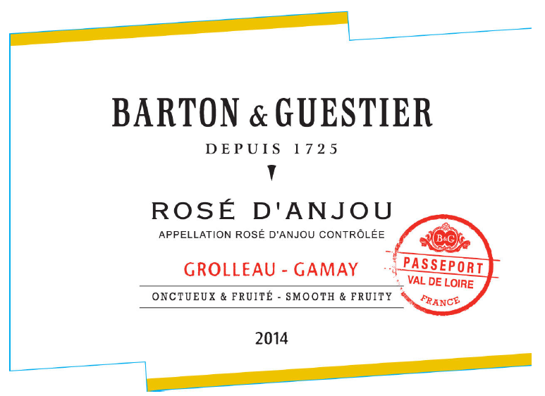 TABC label artwork for BARTON & GUESTIER GROLLEAU GAMAY ROSE D'ANJOU