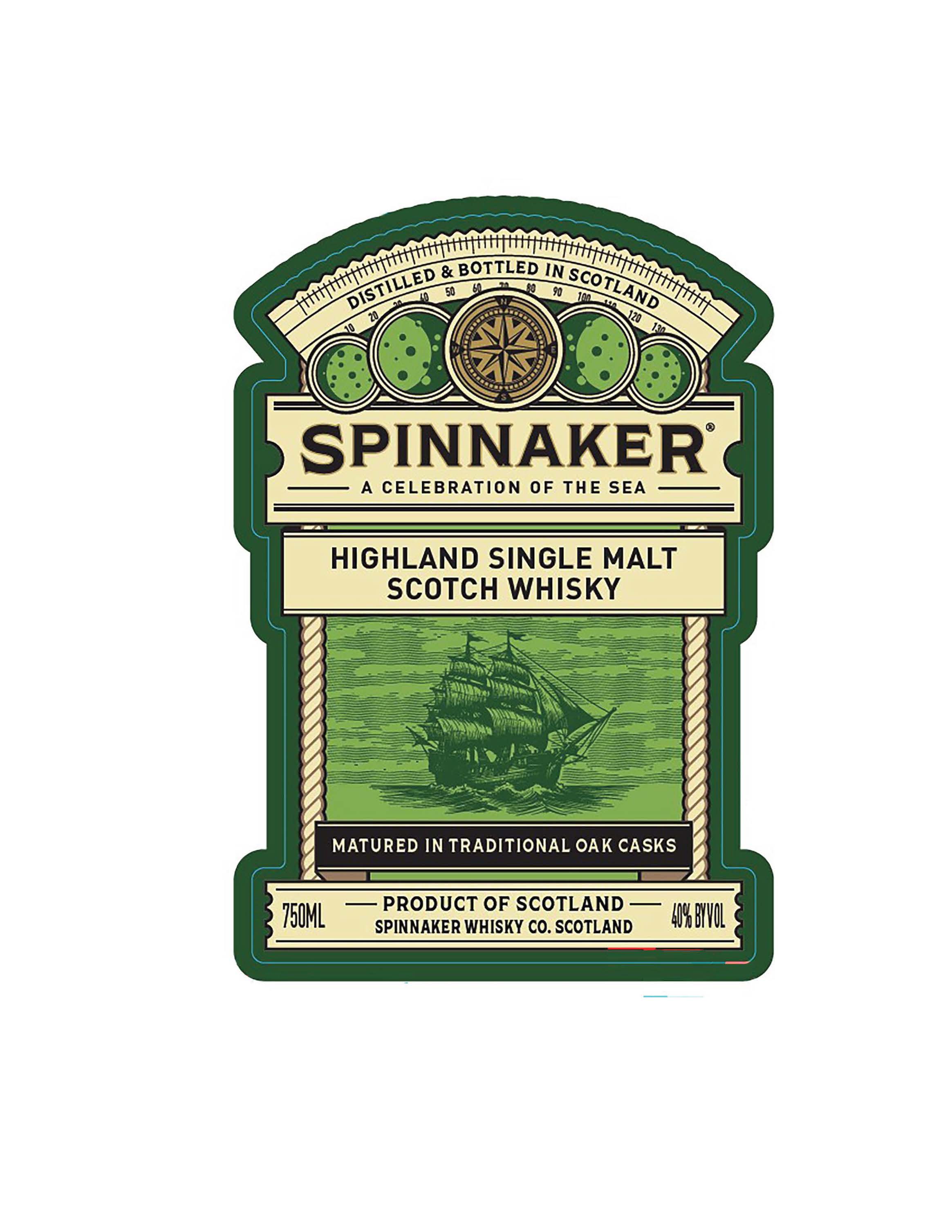 TABC label artwork for Spinnaker Single Malt Scotch Whisky