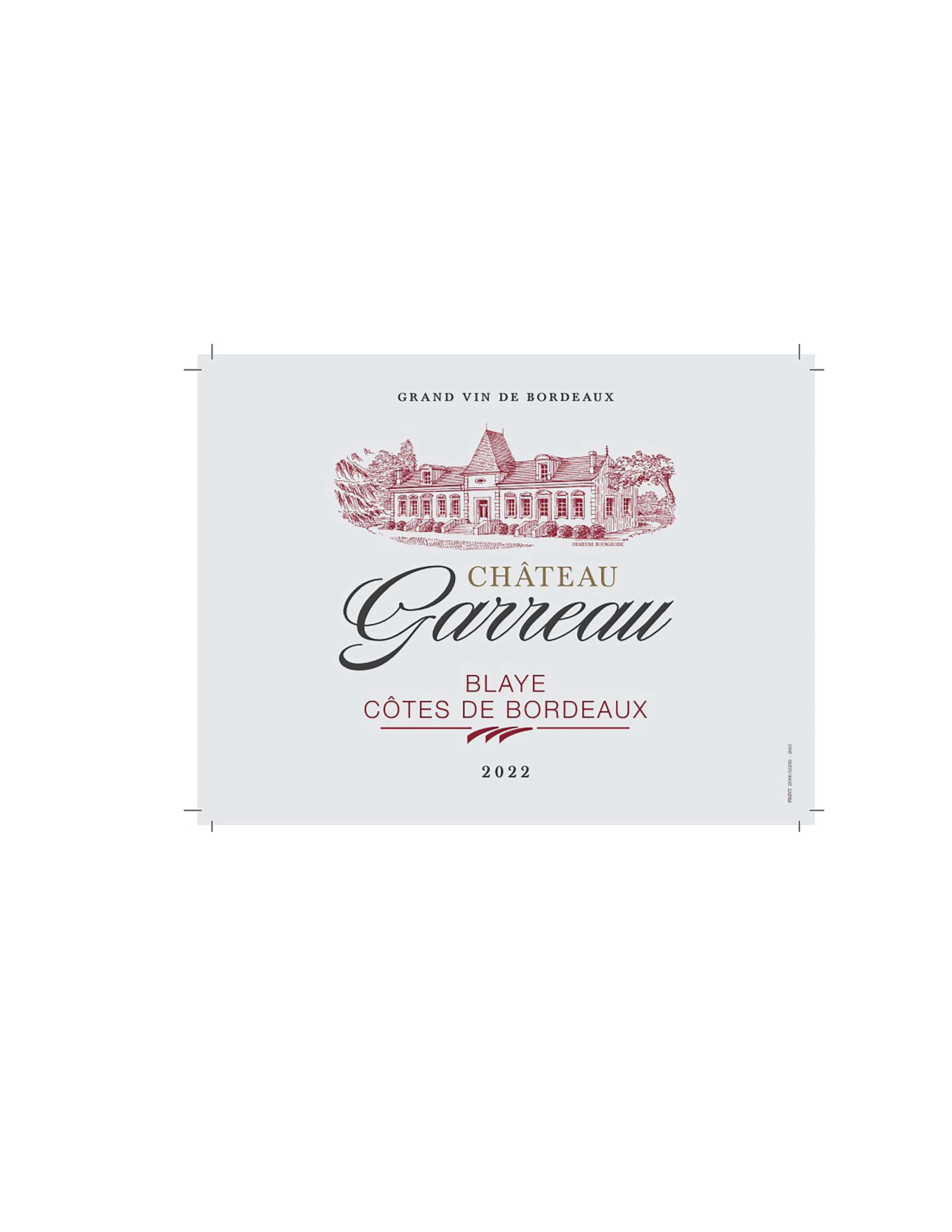 TABC label artwork for Chateau Garreau