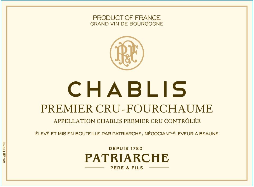TABC label artwork for PATRIARCHE FOURCHAUME CHABLIS PREMIER CRU