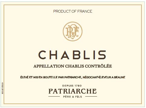 TABC label artwork for PATRIARCHE WHITE BURGUNDY WINE CHABLIS