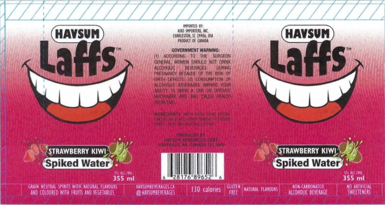 TABC label artwork for Havsum Laffs Strawberry Kiwi