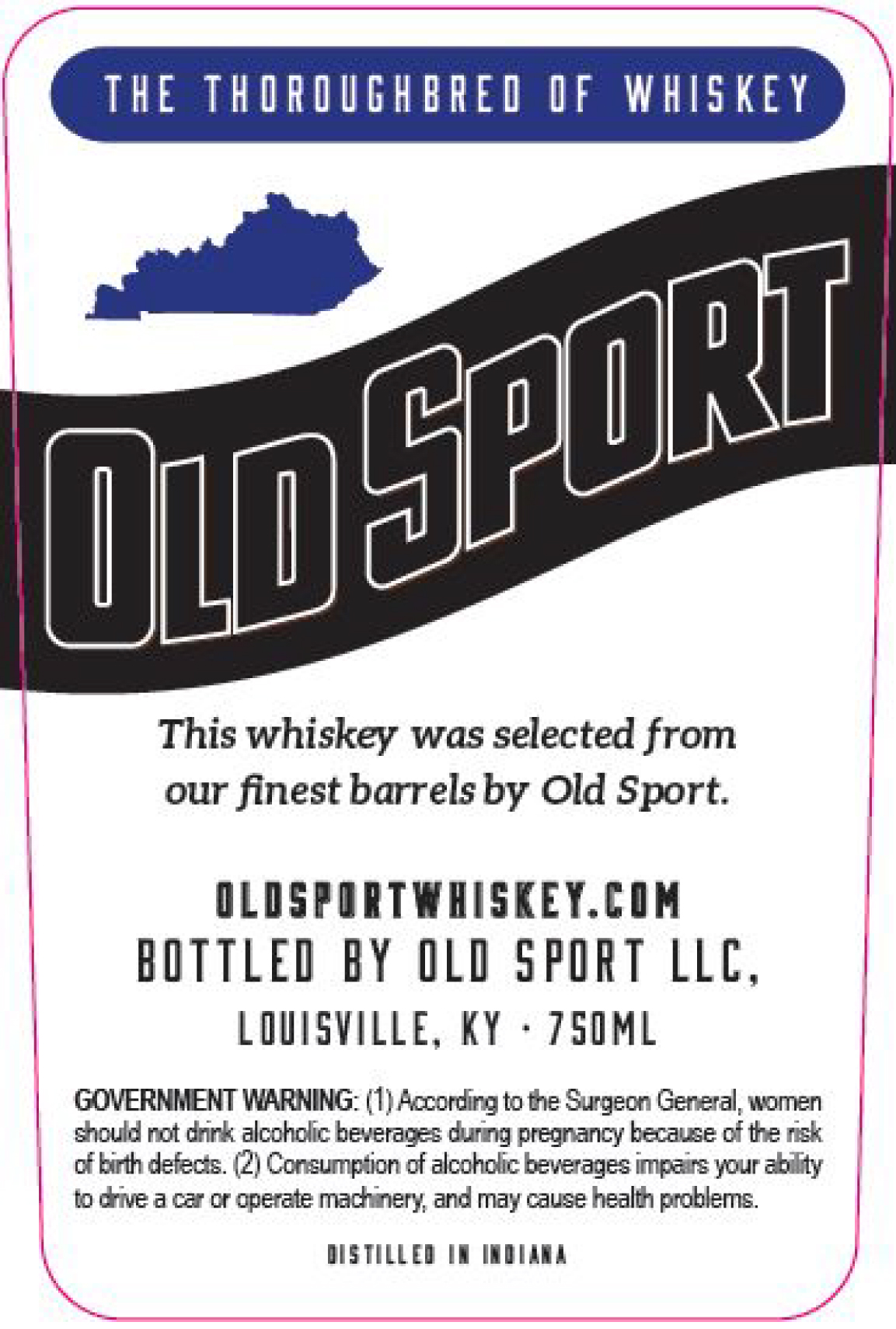 TABC label artwork for Old Sport American Whiskey