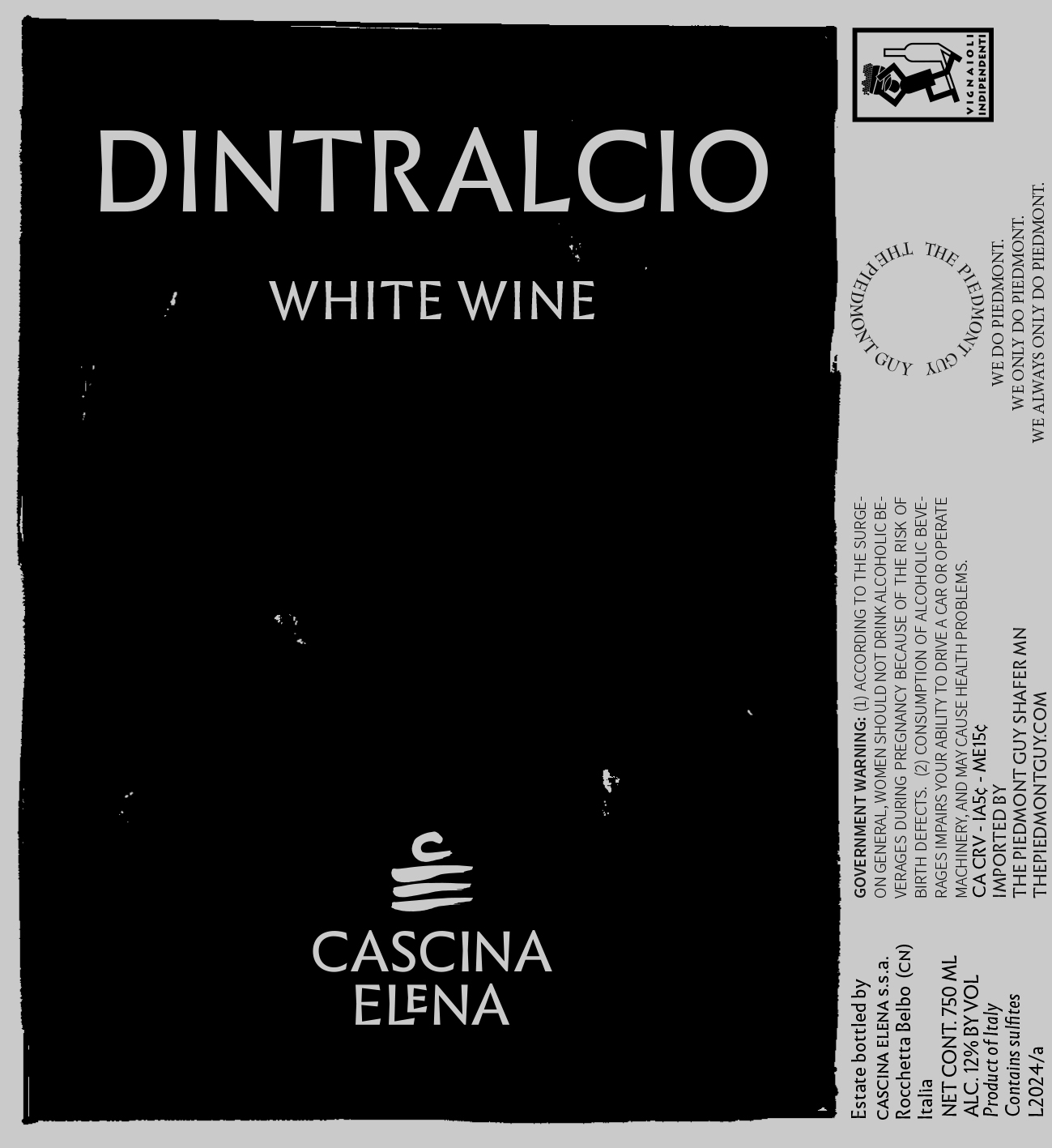 TABC label artwork for CASCINA ELENA WHITE