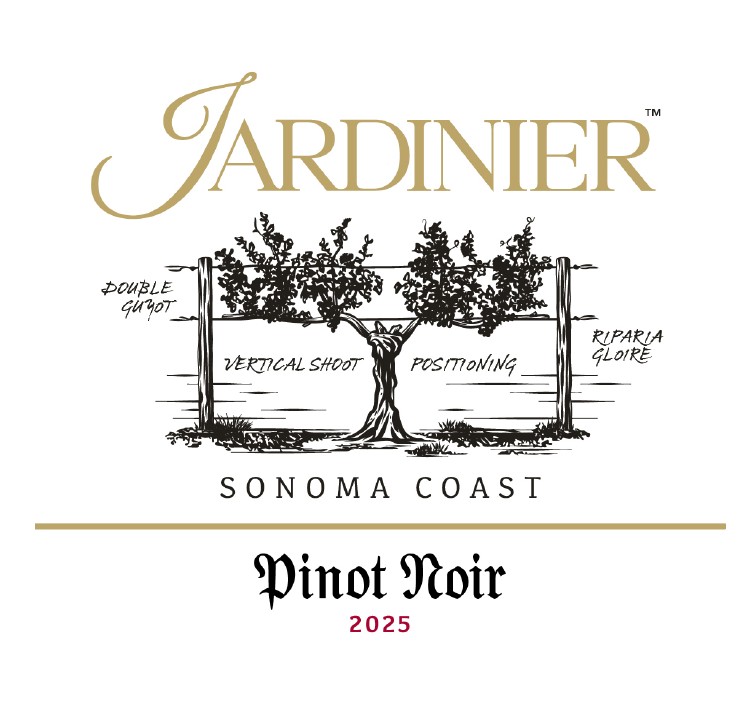 TABC label artwork for Jardinier Sonoma Coast Pinot Noir