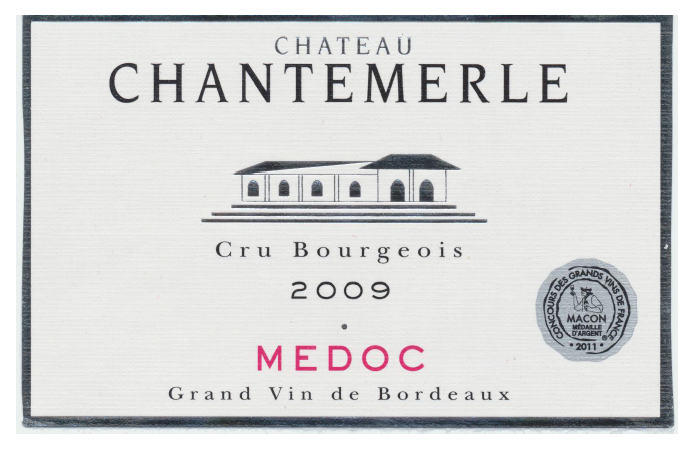 TABC label artwork for CHATEAU CHANTEMERLE