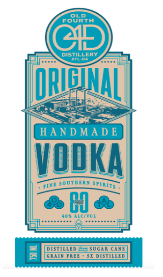 TABC label artwork for Old 4th Distillery Vodka