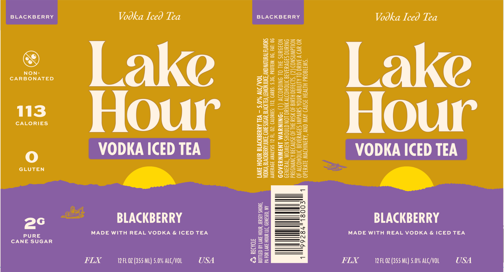 TABC label artwork for Lake Hour Blackberry Tea