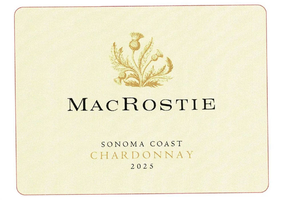 TABC label artwork for MacRostie 2025 Sonoma Coast Chardonnay 375mL