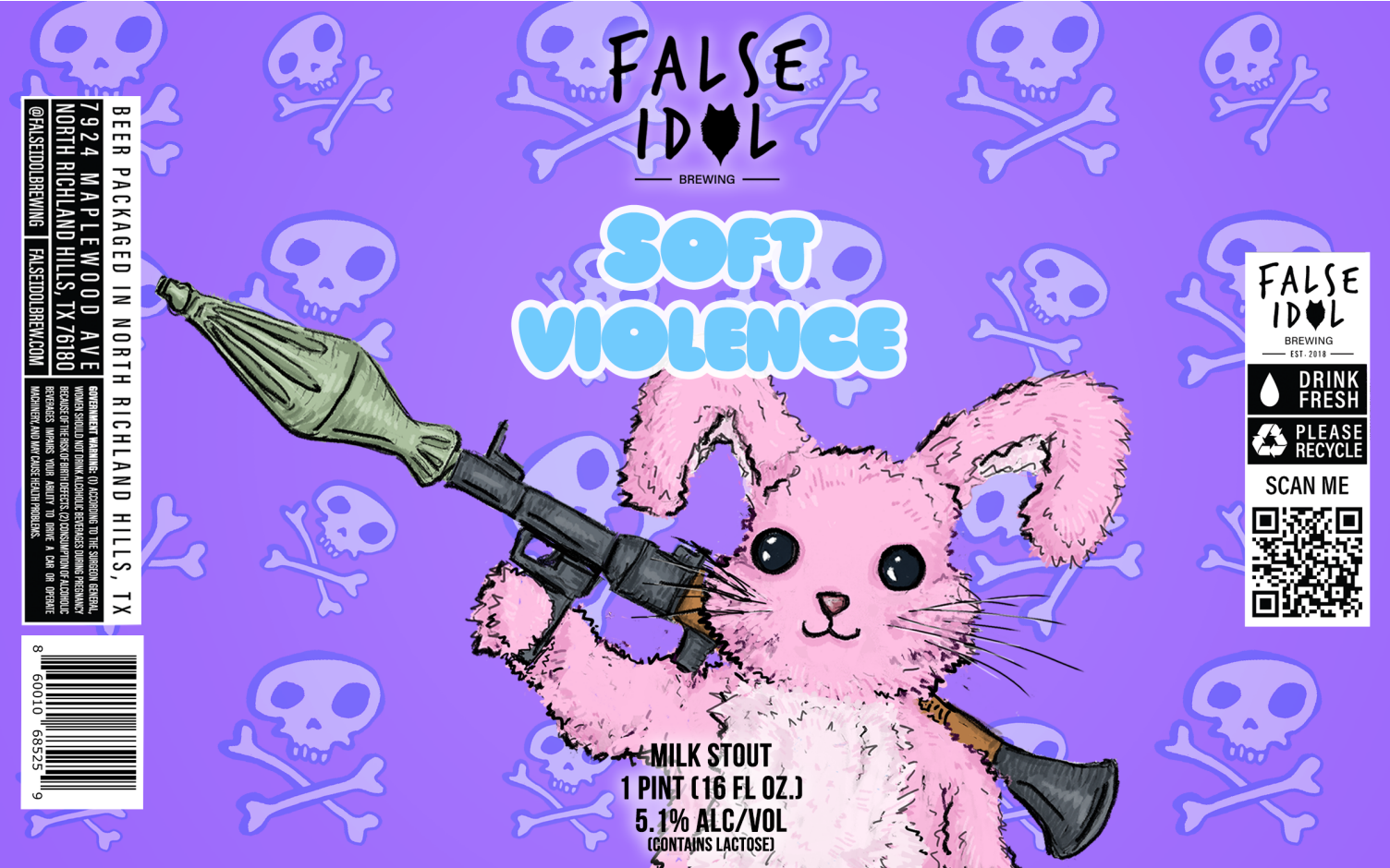 TABC label artwork for Soft Violence