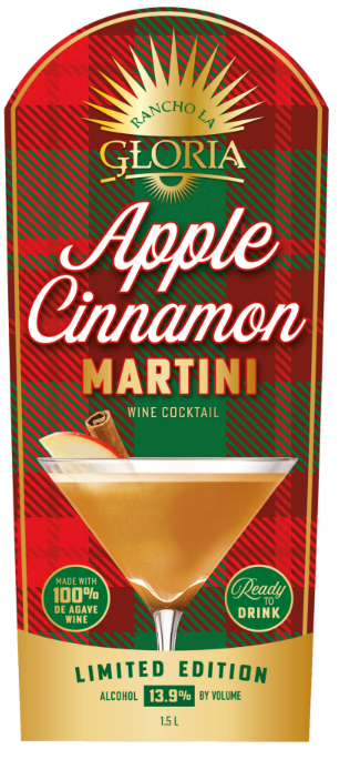 TABC label artwork for Rancho La Gloria Apple Cinnamon wine cocktail