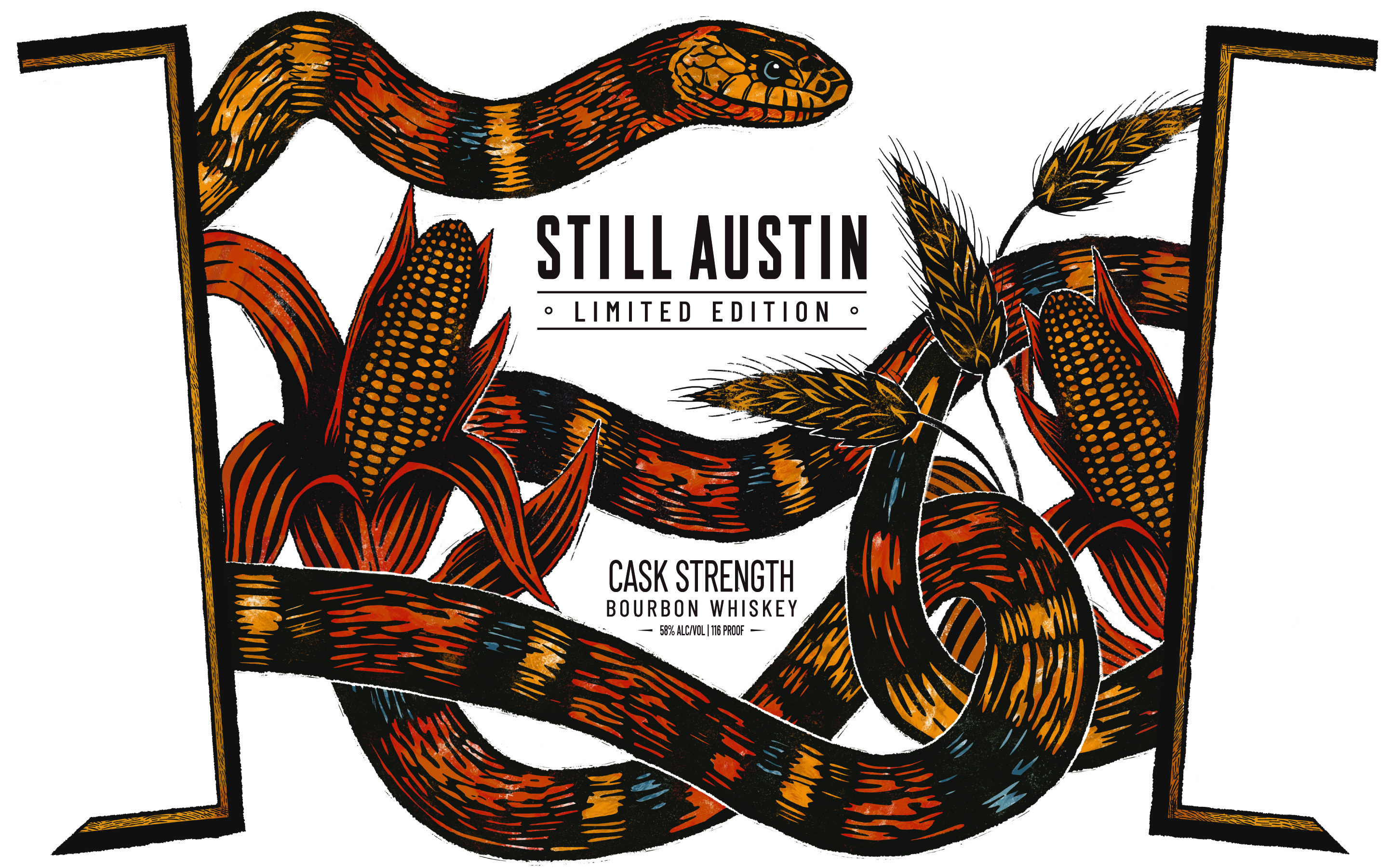 TABC label artwork for Still Austin Cask Bourbon Limited Edition