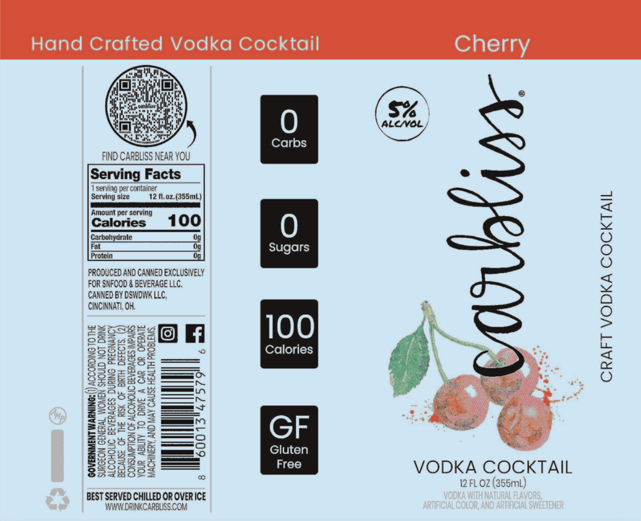 TABC label artwork for Carbliss Cherry
