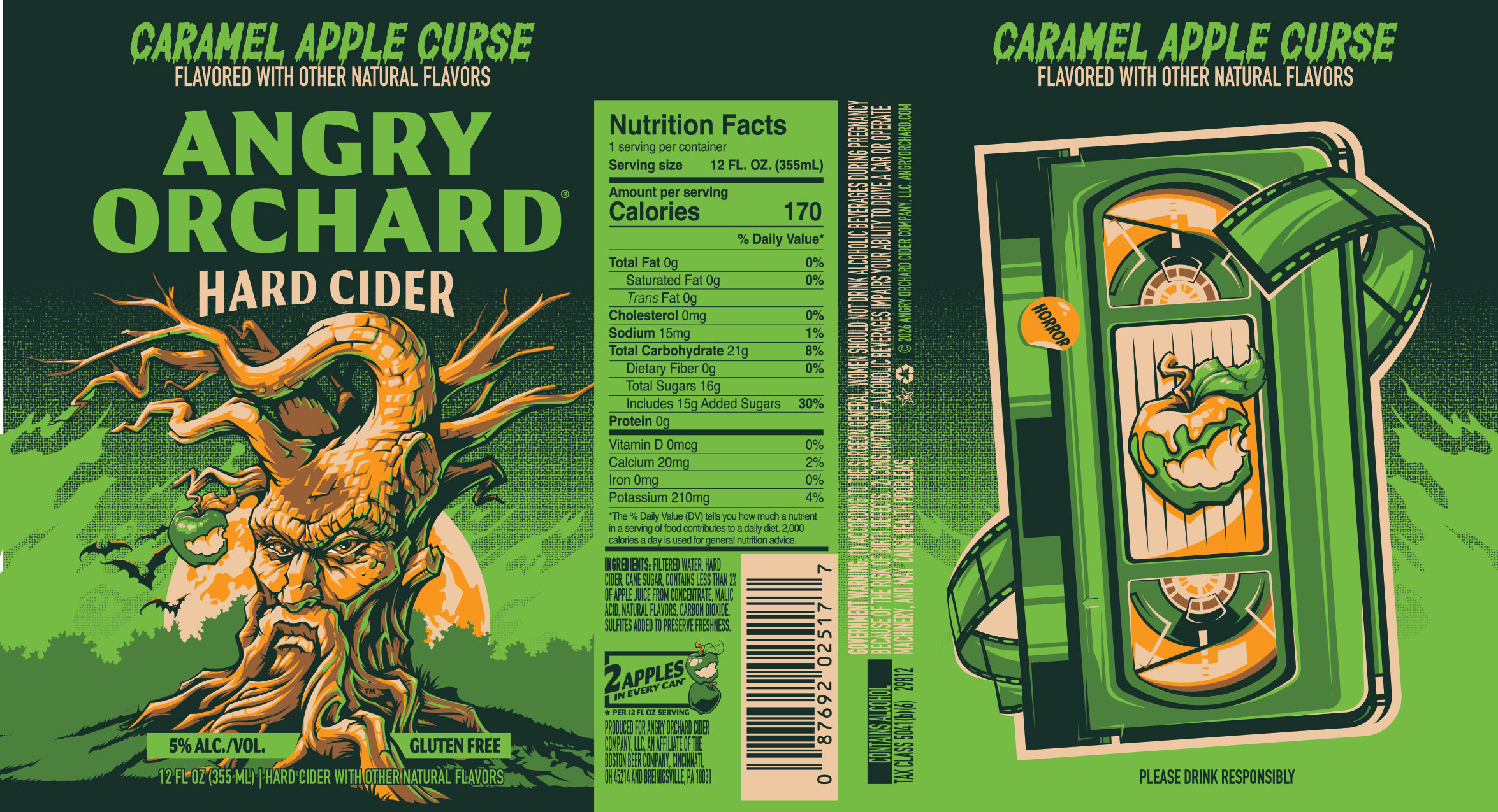 TABC label artwork for Angry Orchard Caramel Apple Curse