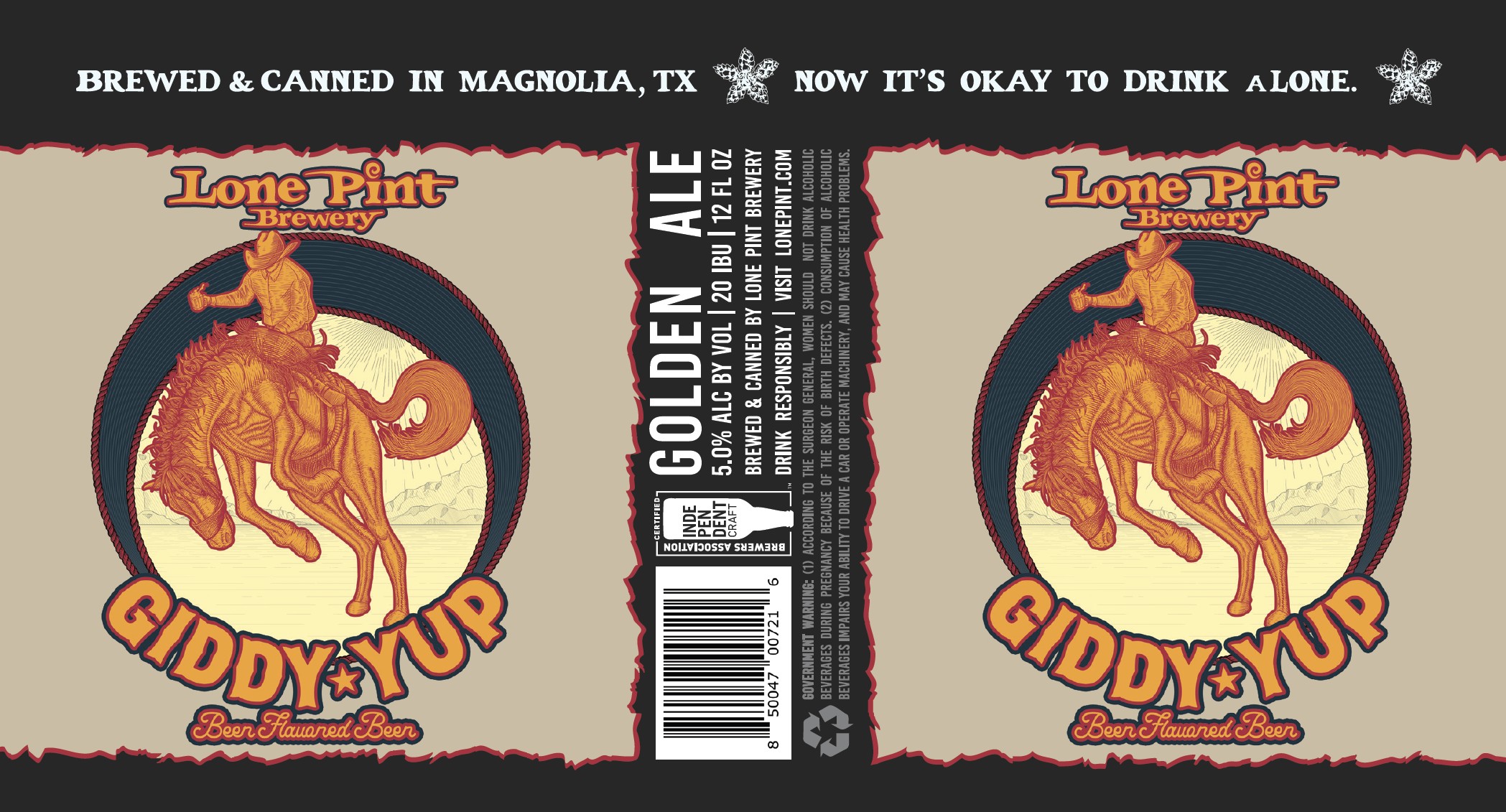 TABC label artwork for Giddy Yup Golden Ale