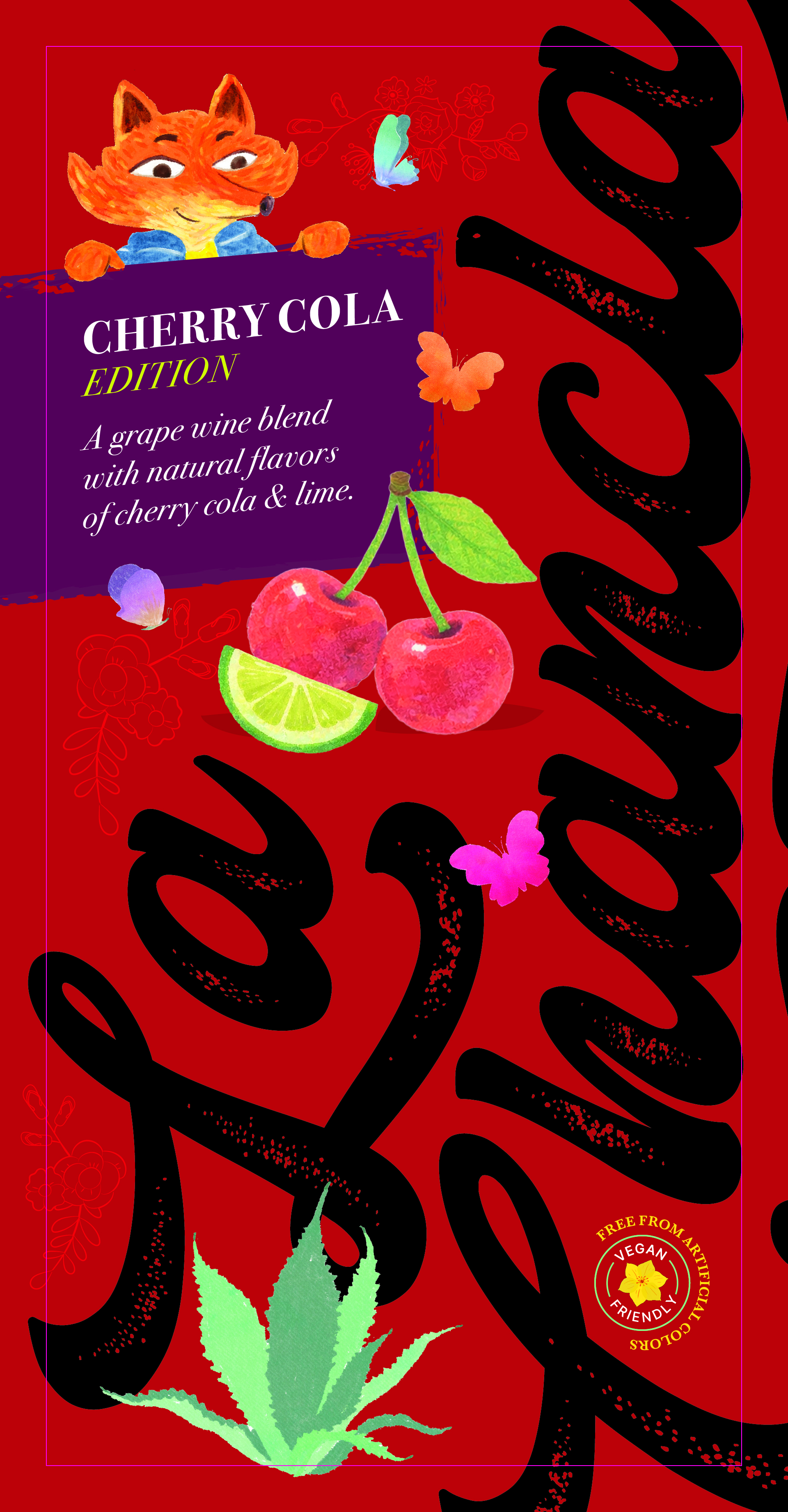 TABC label artwork for La Chancla Cherry Cola