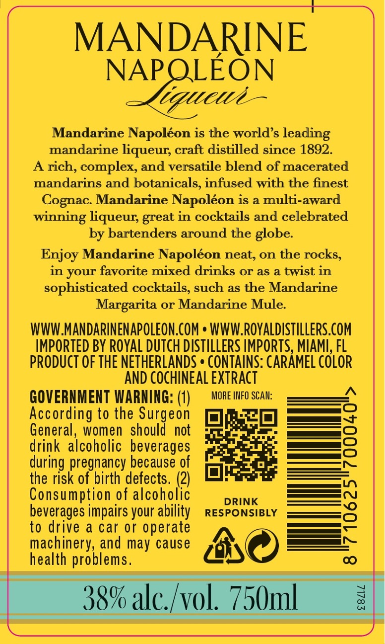 TABC label artwork for MANDARINE NAPOLEON