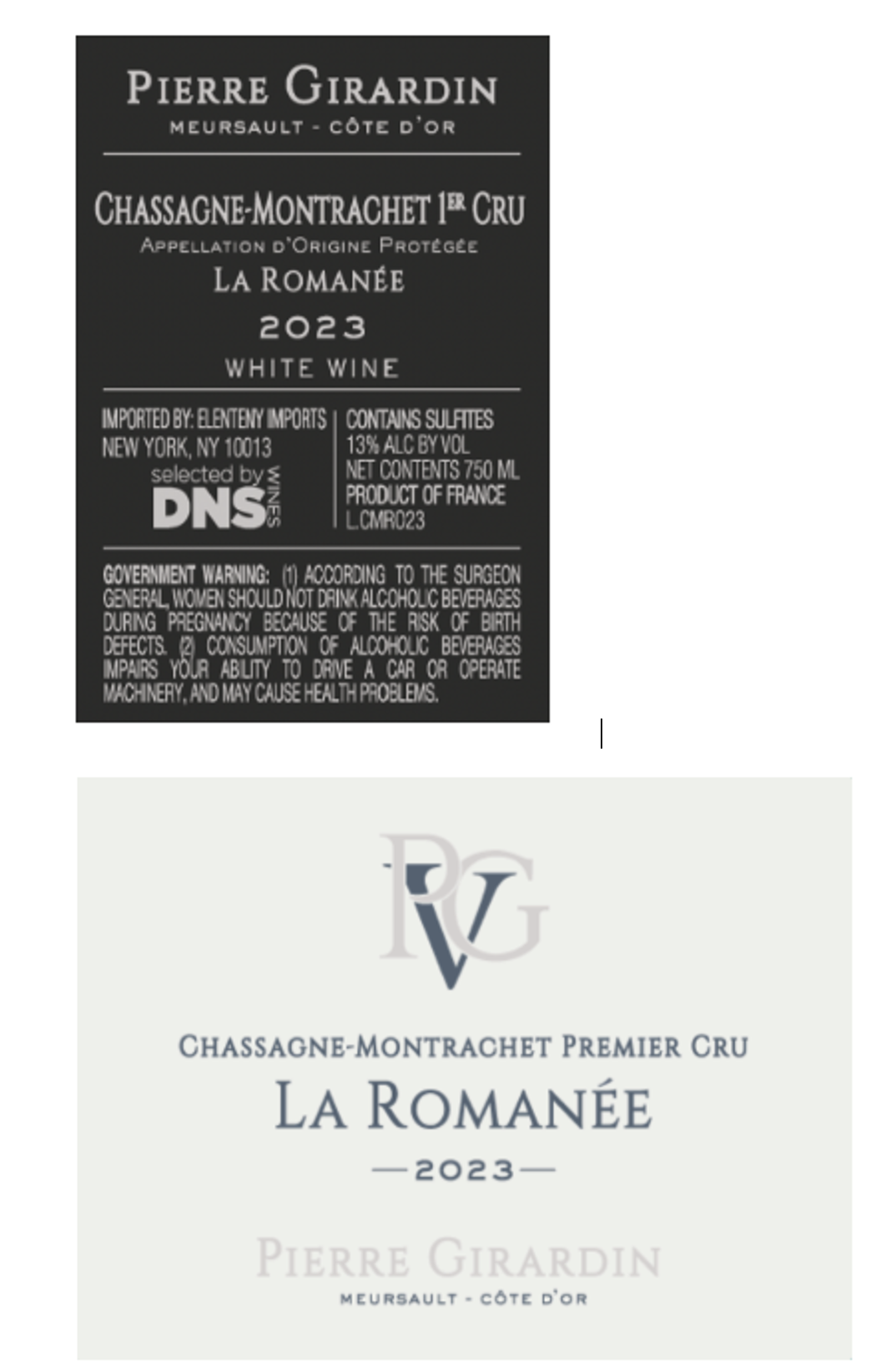 TABC label artwork for PIERRE GIRARDIN LES DAMAUDES