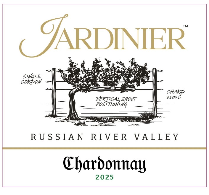 TABC label artwork for Jardinier Russian River Valley Chardonnay