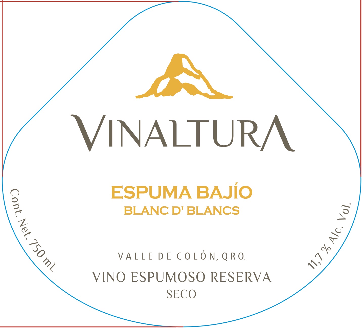 TABC label artwork for Vinaltura Espuma Bajio Blanc de Blanc