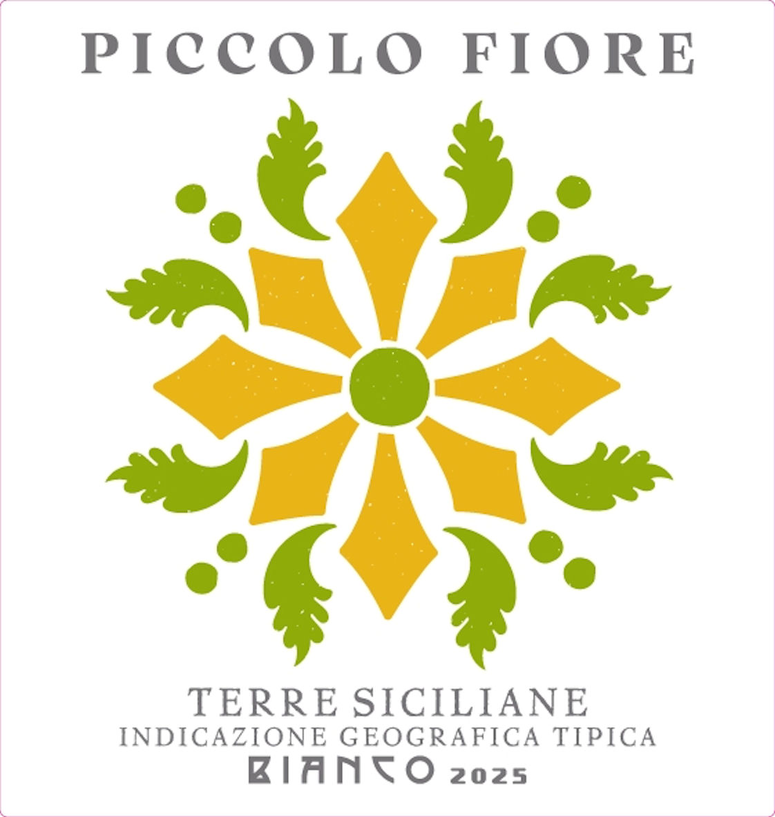 TABC label artwork for Piccolo Fiore Blanco Terre Siciliane IGT