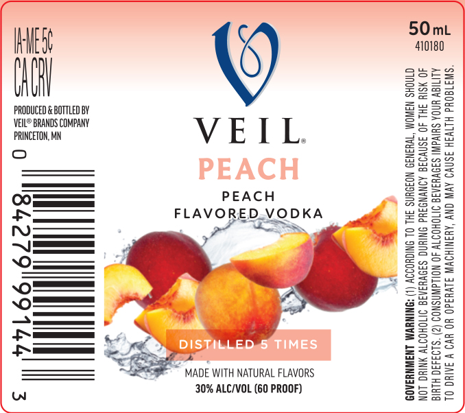 TABC label artwork for VEIL PEACH